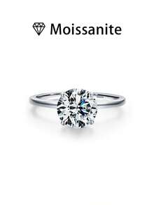 1 pieza Anillo de boda para mujer, anillo brazalete minimalista, 2,1g de plata de ley 925, moissanita de 2-3 quilates, estilo palacio bohemio, compromiso, boda, aniversario, regalo del Día de San Valentín, incluye certificado de moissanita y caja de regalo elegante