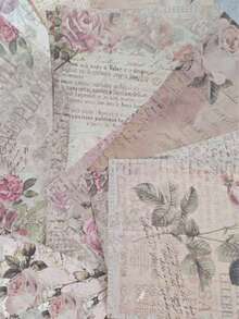 印章贴纸书 - 复古手写字母背景材料纸，垃圾日记剪贴簿拼贴装饰材料纸，DIY装饰，拼贴画，剪贴簿，日记，返校季、感恩节、万圣节、圣诞节、沙特阿拉伯国庆日的完美礼物。 - 彩色 - 查看 5