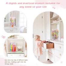 1PC Bow Holder For Girls Hair Bows,White 360 Rotation Hair Bow Organizer, Hair Clips Stand Hair Accessories Rack Display Decors Baby Nursery Toddler Girls Room - 方形 - 查看 7