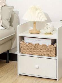 1pc Woven Storage Basket, Fan-Shaped Edge Design, Handheld Basket For Toilet Tank Top Shelf, Bathroom, Living Room, Bedroom, Vanity, Desktop Organization & Storage, Home Decor, Bathroom Accessories, Gift Basket, Valentine's Day & Holiday Decor,