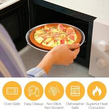 8 Pieces 6.7 Inch/17cm Pizza Pans Bulk Stainless Steel Sets Round Bakeware Pizza Trays For Oven Kitchen Baking Home Restaurant Sturdy Reusable Easy Clean - Multicolor - View 9