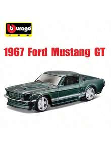 Burago 1:64 Escala Modelo de Coche de Aleación Fundida, Réplica Oficial con Licencia de Mercedes-Benz, , Cadillac, Chevrolet, Juguetes Coleccionables de Coches de Carreras, Regalo de Cumpleaños para Hombres - FORD MUSTANG GT de 1967 - Ver 2