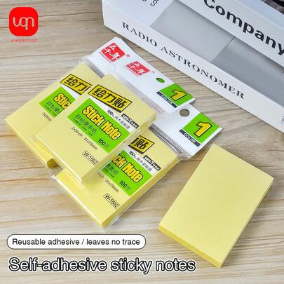 WUQIANNIAN 3/6/12 Haftnotizen, Schüler Notizen Memo Aufkleber, wasserfest, transparent, starker Klebstoff, beschreibbare Oberfläche