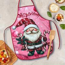 1 buc Șorț de Crăciun din poliester, design Moș Crăciun și om de zăpadă - Șorț decor pentru casă de sărbători, Șorț pentru adulți bucătar-șer, frizer, decor pentru petrecere de bar, articole de bucătărie, decor pentru atmosferă de Crăciun - Multicolor - Vizualizare 10