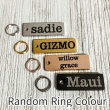 个性化宠物身份牌：定制雕刻不锈钢宠物身份牌，可定制宠物姓名和电话号码信息，防止宠物在户外走失。 - 金色 - 查看 10