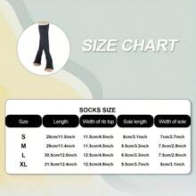 1 Pair Unisex Knee-High Compression Socks 40-60% Graduated Compression (Calf To Thigh) Suitable For Running - Multicolor - View 2