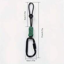 1pc Multifunctional Outdoor Camping Accessory - Woven Paracord Keychain Strap, Anti-Lost Strap With Water Bottle Hook, Multipurpose Backpack Clip, Suitable For Outdoor Essentials, Camping Gear, Lightweight Accessory, Hiking, Camping, Cycling - Heavy-Duty Outdoor Backpack Attachment For Water Bottle, Keys, Tools, Gear - Safety Cord Organizer, Compact Design, Reinforced Structure, Carabiner Christmas Gift