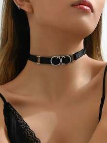 1pc Women Cute Bow Neck Ring,Adjustable Elastic Necklace,Pure Desire Cute Style Decoration Accessories