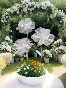 رمضان زينة رمضان زهور الخشخاش الحريرية الاصطناعية للعرض ، ترتيب الزهور للديكور المنزلي والخارجي، ديكور كبير، عيد الحب، هدية