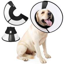 塑料宠物术后恢复项圈/伊丽莎白圈，适用于犬猫术后，可调节犬用颈圈，防止咬伤和舔舐伤口 - 彩色 - 查看 17