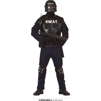 Fiestas Guirca Costume SWAT per adolescenti, abiti giocattolo per bambini e giovani, set uniforme furtiva, outfit per feste e giochi di ruolo, ideale per celebrazioni, giorni di costumi e attività a tema in varie taglie - SPEDIZIONE GRATUITA ✅ Consegna entro 24/48 ore in Spagna (Penisola)