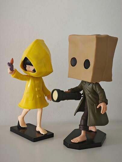 1pc Little Night-Mares Mono & Six & Nome & The Lady & Twins Chef Game Character Figurine Mo-Del, Suitable For Home, Party And Halloween Toy Decoration