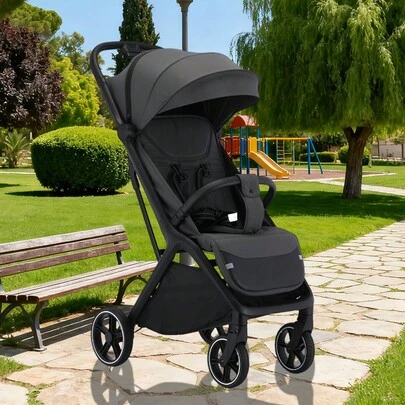 Lightweight Stroller, Foldable Stroller, Extended Zippered Sun Canopy, One-Touch Collection, Adjustable Backrest, Breathable Mesh Fabric, Easy To Carry, Suitable For Travel