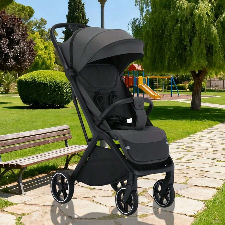 Lightweight Stroller, Foldable Stroller, Extended Zippered Sun Canopy, One-Touch Collection, Adjustable Backrest, Breathable Mesh Fabric, Easy To Carry, Suitable For Travel