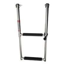 Marine Yacht Boat Ladder Stainless Steel 2 Step Telescopic Boat Ladder, Folding Swimming Pool Ladder Max 330Lbs
