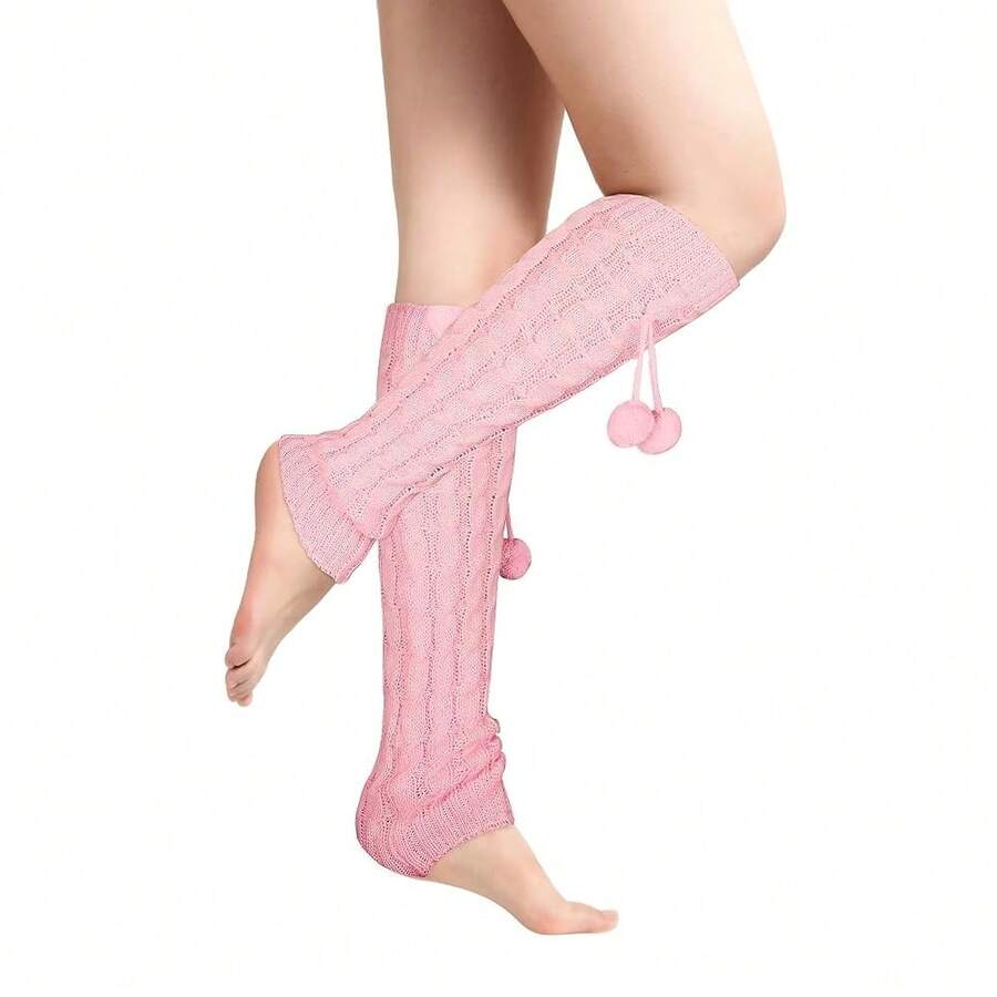 Lebaley Kawaii Leg Warmers For Girls Women - Japanese Lolita Leg Warmers Y2K Harajuku Leg Cover Stockings Kawaii Knit Socks{"Color_name":"Hairball2"} - 多色5 - 查看 1
