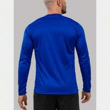 Camiseta Térmica de Manga Longa Masculina, Segunda Pele Térmica, Inverno Frio, UV 50+, Exercício, Academia - Azul Royal - Visão 4