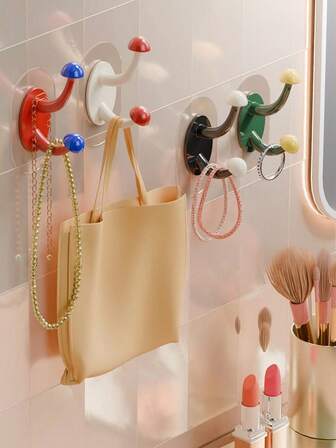 1 Wall-Mounted Hook, Heavy-Duty Towel And Coat Hook, Waterproof Bathroom Shower Hook, Kitchen Storage, Home Storage, And Small Home Decoration Items.