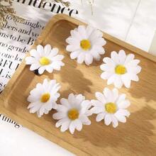 4pcs Daisy Flower Hair Clips, Goddess-Like Fashion Hair Accessories For Party And Photo Shoot - White - View 4