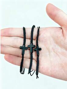 Bohemian Style Woven Bracelet - Cross Bracelet, Fashionable Jewelry Bracelet, Perfect Gift For Friends, Family, Father's Day, Suitable For Daily Wear