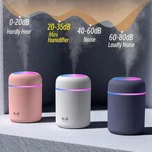 1pc 300ml USB Powered Colorful Mini Humidifier, Suitable For Home, Office And Car - Multiple Colors Available, Daily Humidification, Prevent Dryness - Multicolor - View 5