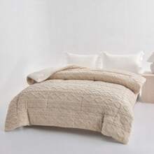 Luxurious Taffeta Comforter - All-Season Soft Thick Bedspread, Quilt With Microfiber Fill, Machine Washable Queen/King Size Comforter For Bed, Guest Room & Hotel Use - Contemporary Bedding, Throw Blanket For Bed, Soft And Warm Blanket, Soft And Thick Comforter, Soft Bed Throw Blanket, White Throw Blanket For Bed, Soft Comforter, Throw Blankets For Bed, Soft Thick Blanket, Thickened Blanket, Thick Comforter Blanket, Blanket Throw For Bed, Thick Single Blanket, - 卡其色 - 查看 4