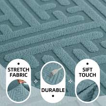 Stretch Sectional Couch Covers L Shape Sofa Cover Washable Corner Sofa Slipcovers For Modular Sectional For Living Room Pets  Jacquard Fleece Non Slip (Small, Lake Blue),23110283 - 藍色 - 查看 5