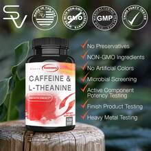 XEMENRY Cafeína y L-teanina: Mejora la energía, la resistencia, la concentración y la relajación. Favorece el metabolismo del sueño. 120 unidades. - 120 cápsulas - Ver 4