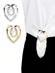 Premium Dual-Use Scarf Ring For Women - Heart-Shaped, Stylish Waist Tie For T-Shirt Hem & Shirt Corner