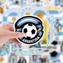 50 buc autocolante pentru tricoul de fotbal Argentina, autocolante de fotbal, accesorii de fotbal, cadouri de fotbal, autocolante sportive cu desene animate, autocolante din vinil impermeabile, potrivite pentru laptop, telefon, mașină, skateboard, sticlă de apă, album, computer, notebook - Multicolor - Vizualizare 5