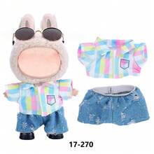 新款 17 厘米 娃娃衣服，适合第一代、第二代、第三代 17 厘米娃娃，多功能服装套装（不含娃娃和眼镜） - 彩色 - 查看 8
