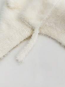 1 件新款可爱白色猫耳针织帽，保暖仿貂皮草衬里，百搭编织耳罩式女帽，秋冬款 - 彩色 - 查看 8