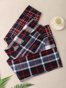 [Plaid Print Pajama Pants] 3-Pack Plaid Print Pajama Pants - Comfortable Elastic Waistband With Drawstring, Casual Long Lounge Pants For Home Relaxation - Màu sắc hỗn hợp - Xem 1