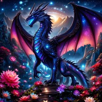 1 Set - 11x11 Inch/15.7x15.7 Inch Full Round Diamond Painting DIY Kit, Sleeping Little Black Dragon With Floral Design On Book, Ideal Gift For Beginners, Home Wall Decor, Relaxing Craft Kit | Imaginative Design | Dragon Craft Unframed Diamond Painting 1 Set