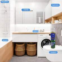 Burbujas para inodoro limpiador multifuncional refresca desinfecta 650ml mantenimiento baño aroma agradable fácil aplicar solución prolongada higiene desodorización uso doméstico - Blanco - Ver 8