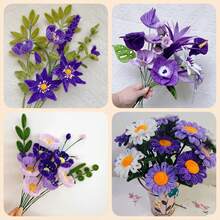 Bộ 150/300 ống làm sạch dày, ống làm sạch màu tím nhạt, tím đậm, xanh lá cây quân đội, 3 loại thân vải nhung, bộ hoa làm sạch ống, thân vải nhung số lượng lớn làm đồ thủ công mỹ nghệ, vật tư cho dự án nghệ thuật và thủ công mỹ nghệ, đồ trang trí sáng tạo cho dự án nghệ thuật và thủ công mỹ nghệ (Bộ màu tím - 150/300 chiếc) - Nhiều màu - Xem 12