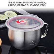 ELE-GATE Tazón Multiusos De Acero Inoxidable Resistente - Plateado - Ver 4