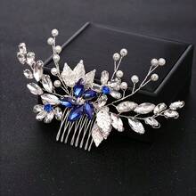 1pc Casual Elegant ABS Plastic Hair Comb, Suitable For Party, Wedding, Bride, All Seasons