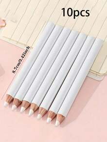 10 piezas/set Lápices de tiza para sastres de color blanco, de alta visibilidad, fácil de borrar, juego de marcado de tela y costura para modistas y principiantes, perfecto para coser, tela, confección de vestidos, manualidades y acolchado - Multicolor - Ver 8