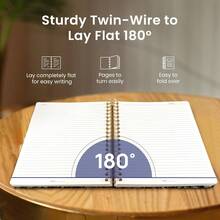 Lined Spiral Notebook Journal For Work, 300 Pages Thick B5 (7.1"X10") College Ruled Journal For Women & Writing, Hardcover Notebook For Note Taking, Perfect For Office Home School Supplies, Purple - P-天國花園 - 查看 4