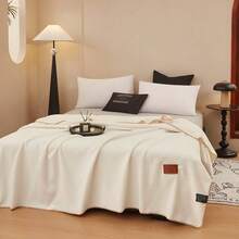 بطانية صلبة من الكشمير الصناعي ناعمة ودافئة، مناسبة لديكور الغرفة في جميع المواسم، بطانية هدية مريحة للنساء، قابلة للغسل في الغسالة، بطانية ناعمة متعددة الوظائف حديثة، مناسبة لديكور المنزل والغرفة والأريكة والسفر والمكتب