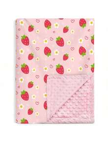 1 Stück Baby/Kleinkind Decke, weich & leicht, doppellagiges Pünktchen Rückenmaterial, geeignet für Babybett, mit süßem Bauernhoftier Muster, Größe 30 x 40 Zoll