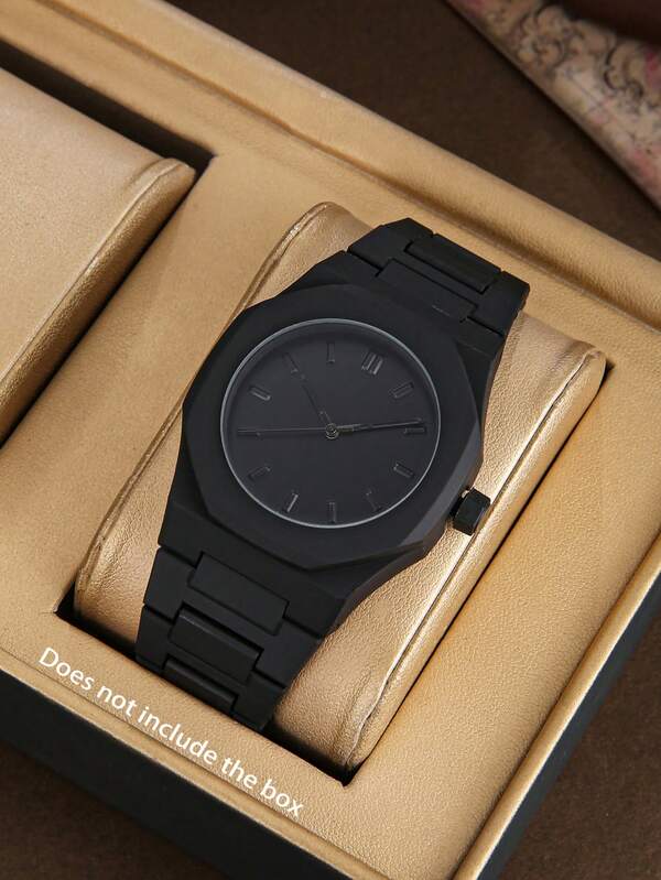 1 pièce Ensemble de montre homme de haute qualité, style décontracté. Matériau en résine léger avec un chronométrage précis. Convient comme cadeau pour Thanksgiving, la rentrée, Noël, anniversaire