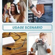 2 Pack Cordn para Celular, Correa para Celular Ajustable Nailon, Correa Mueca de Telfono, Llaves de Cmara, Unidades Flash, Llavero, Portafolios - Gris - Ver 6