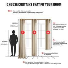 4 Panels Light Filtering Linen Textured Polyester Blend Semi-Sheer Grommet Curtain, Privacy Protection, Grommet Curtains For Living Room, Bedroom, Or Dining Room, Farmhouse - 米色 - 查看 6