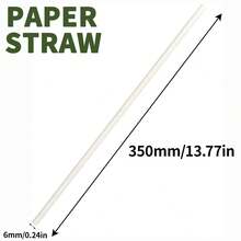 100 قش عصا المارشميلو، مناسب لديكور حفلات العطلات والاكسسوارات الحفلات، قطر 35 سم متعدد الأغراض قرن الحلوى، عصا ورقية للمارشميلو، قش ورقي، مناسب للأعياد والأعراس والحفلات والمهرجانات وصنع المارشميلو، متوفر باللونين: أبيض نقي أو أبيض مخطط باللون الأصفر - متعدد الألوان - مشاهدة 2