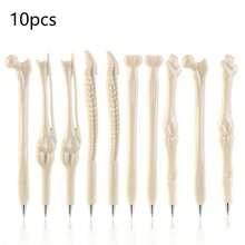 5/10pcs Bone Ballpoint Pen Creative Novelty Pens Black Ink For Halloween Artist Nurse School Office Party