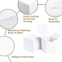 10 Pcs White Cardboard Gift Boxes With Lids 6x6x6inch Square Boxes Medium Gift Boxes Suitable For Party Wedding Christmas Holidays Birthdays And All Other Occasions