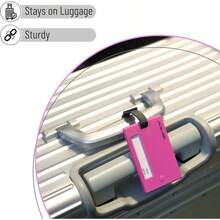 Luggage Tags - 4 Pack Colorful Tags Luggage And Suitcases - Tím, Hồng, San hô & Vàng - Xem 5