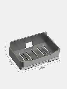 1pc Soap Holder, Soap Box. Bathroom And Toilet Wall Mounted Soap Boxes, Non Perforated Storage Shelves. Soap Box Soap Holder, Bathroom Storage&Storage. Bathroom Small Tools